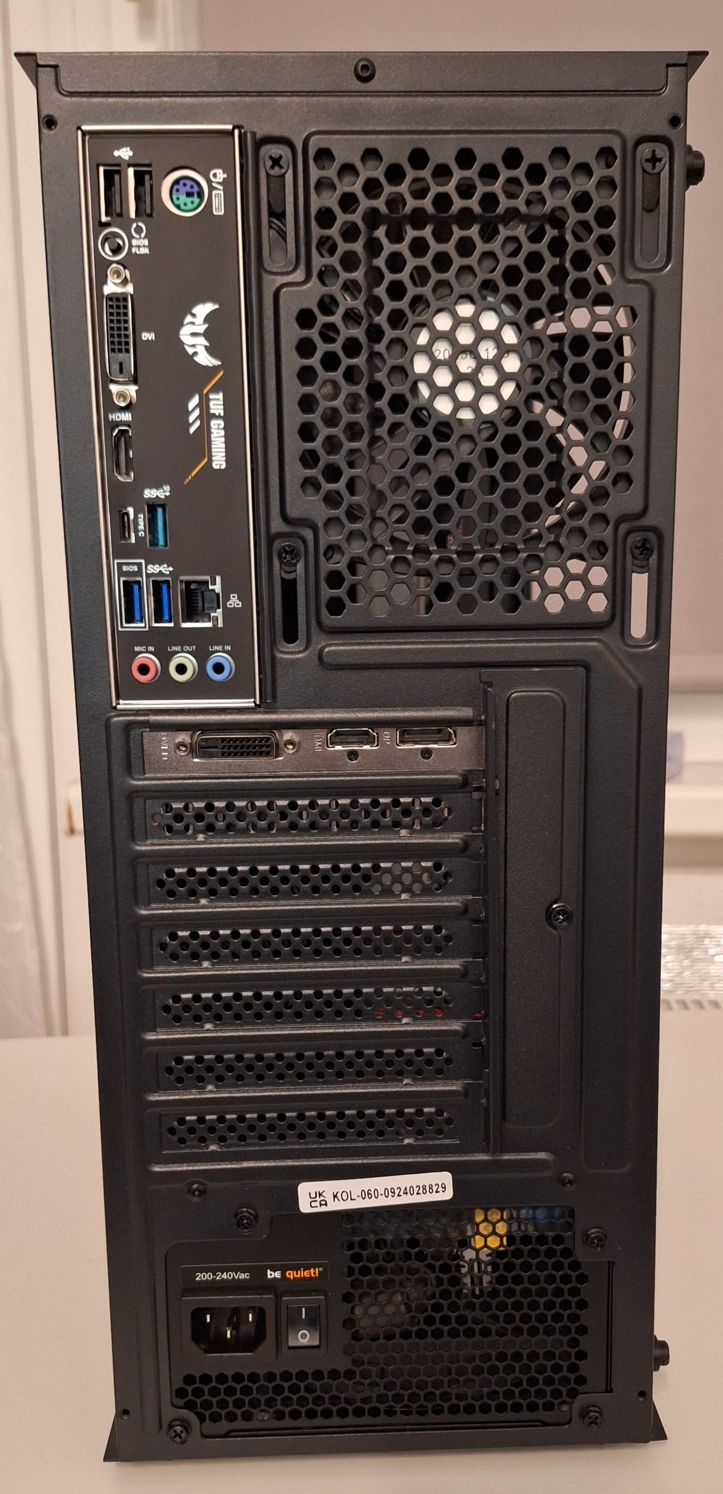 Rückseite eines Gaming-PCs
