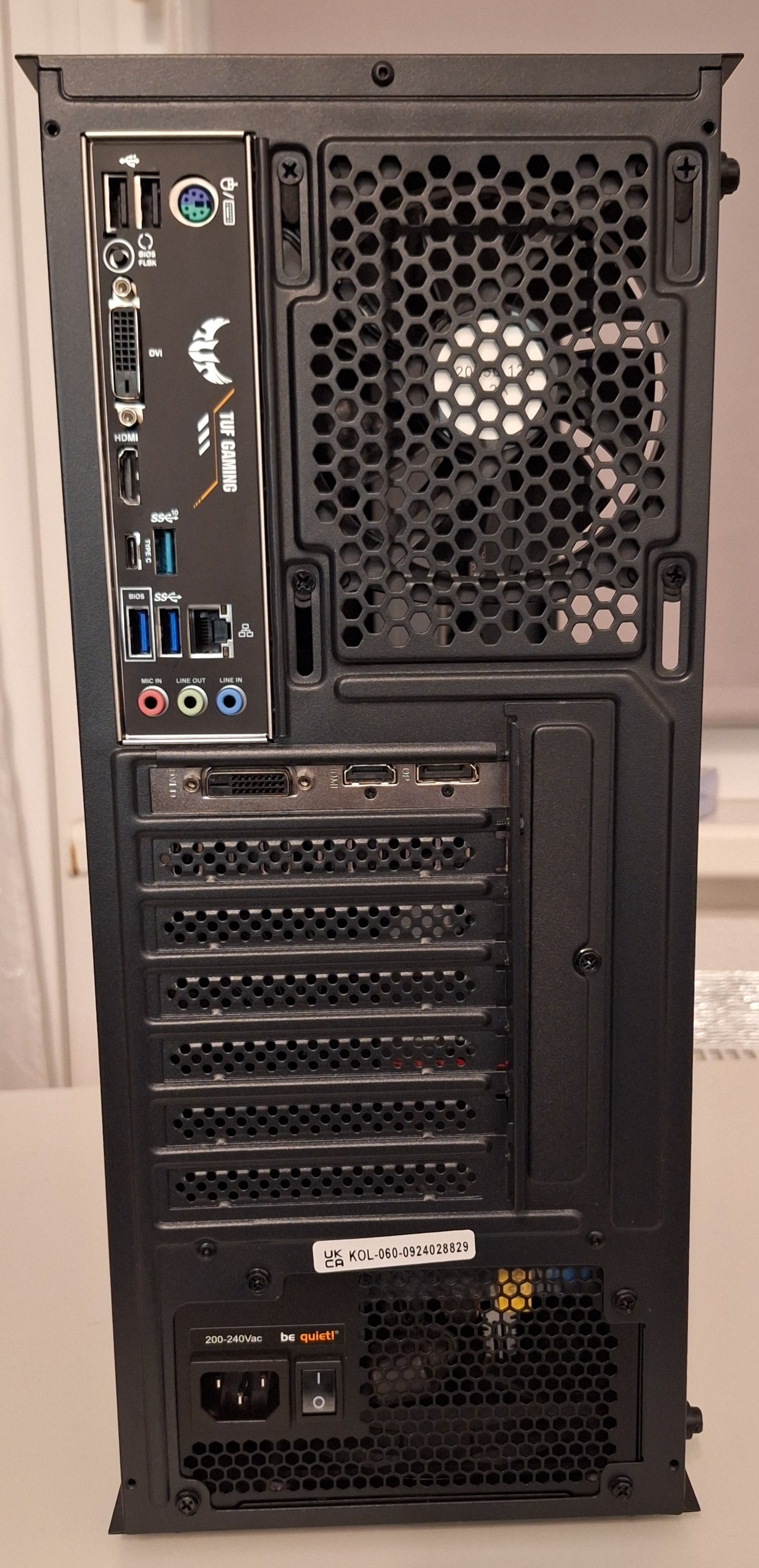 Rückseite eines Gaming-PCs